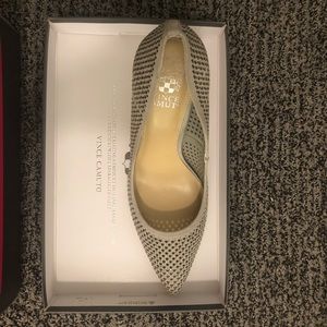 Vince Camuto cloudy grey heels